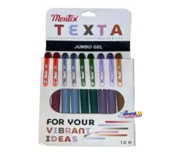 Montex Texta Gel  Pen (Pack of 10 pcs)