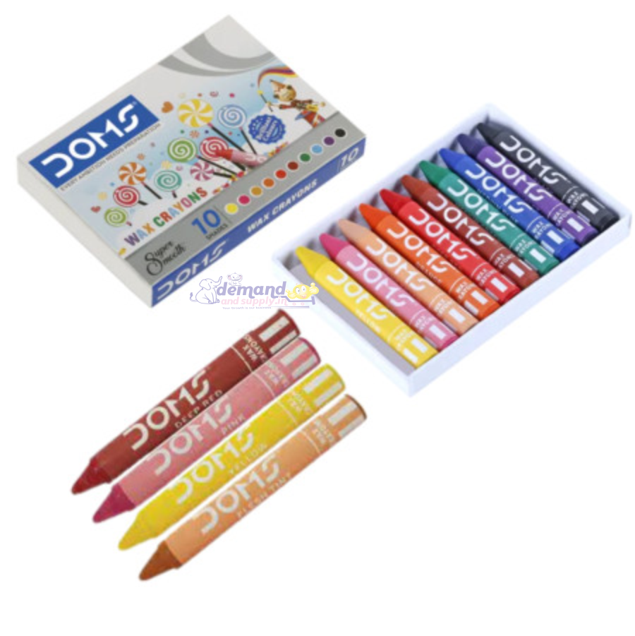 Wax Crayons 10 Shades-Doms
