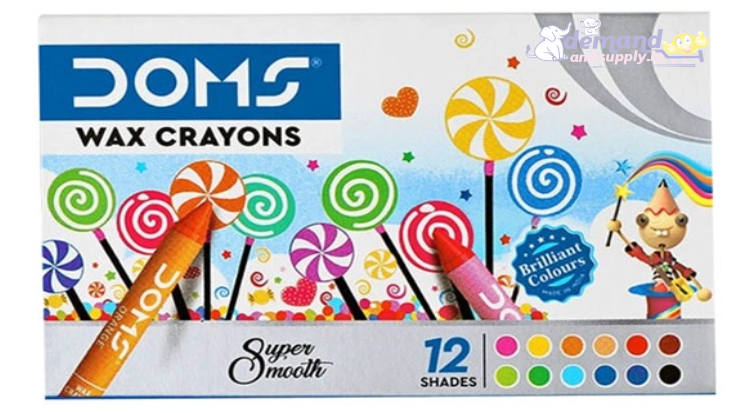 Wax Crayons 12 Shades-Doms