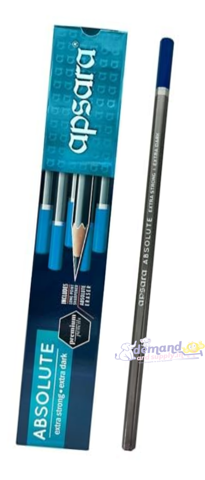 Apsara Absolute Super Dakr Pencils (Pack of 10 Pencils)