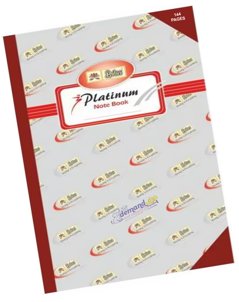 Platinum Register (Long Note Book) Hard Bound (144 Pages)-Lotus