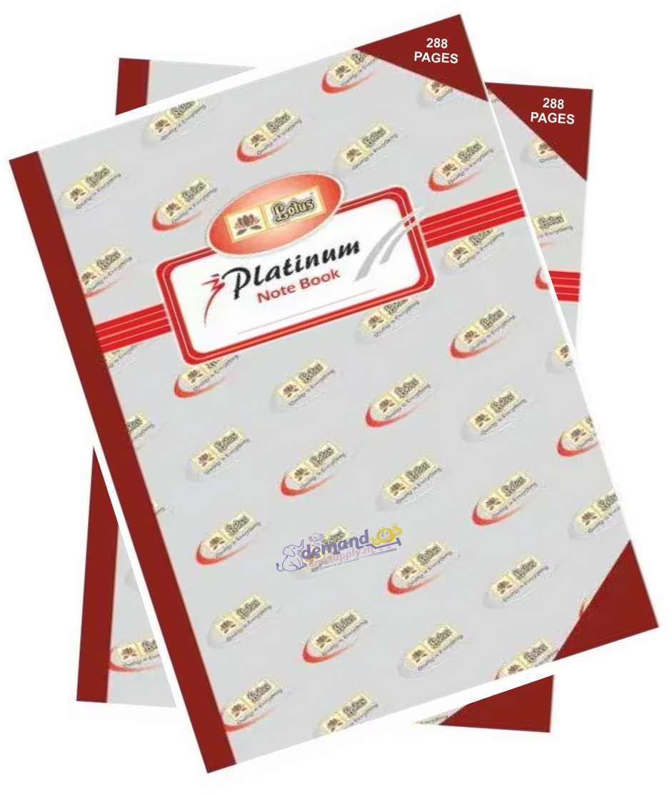 Platinum Register (Long Note Book) Hard Bound (288 Pages)-Lotus