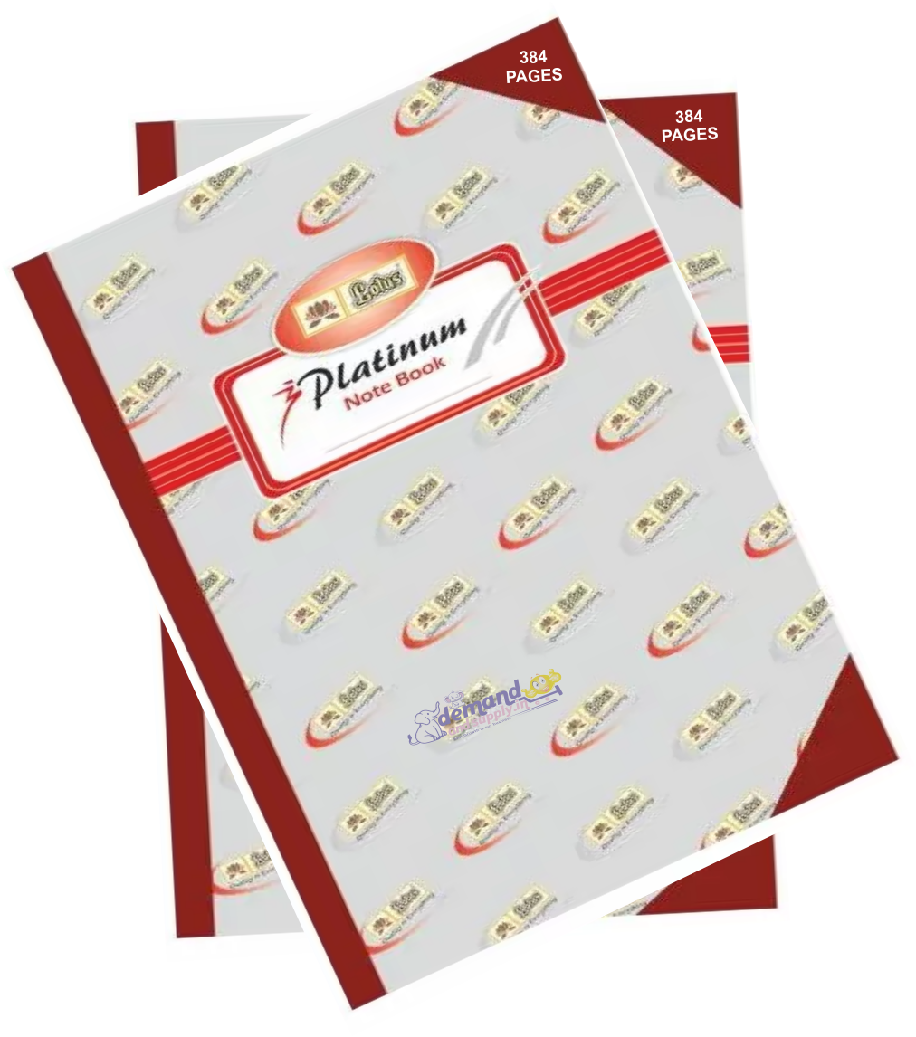 Platinum Register (Long Note Book) Hard Bound (384 Pages)-Lotus
