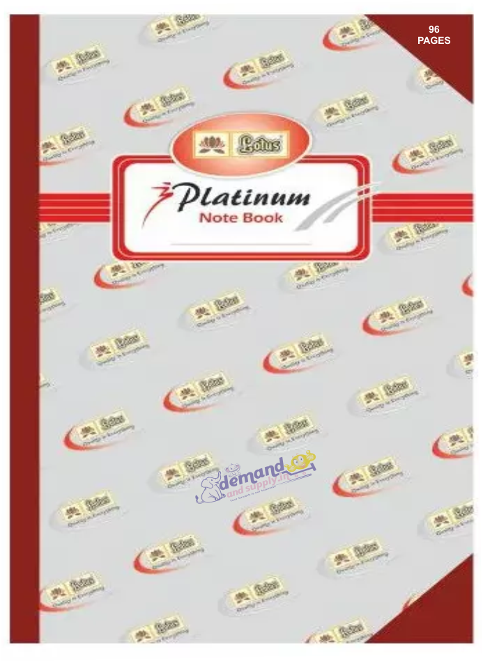 Platinum Register (Long Note Book) Hard Bound (96 Pages)-Lotus