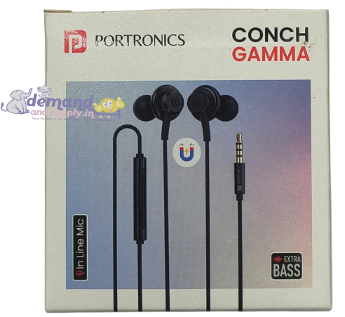 Wired Earphone with Aux Jack Portronics Conch Gamma - Image 2
