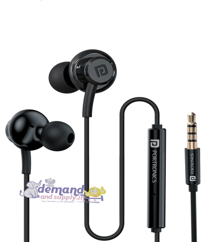 Wired Earphone with Aux Jack Portronics Conch Gamma