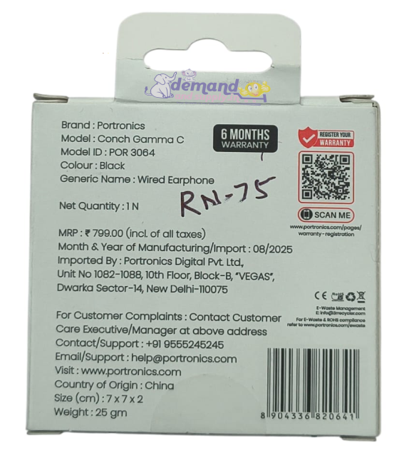 Earphone C-Type -Portronics Conch Gamma C - Image 2