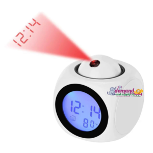 Digital Alarm Clock with Projector Time Display